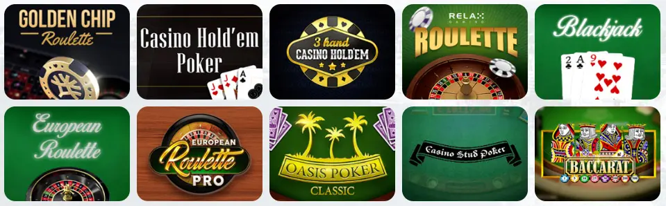 Jeux de table au ASTRAL CASINO