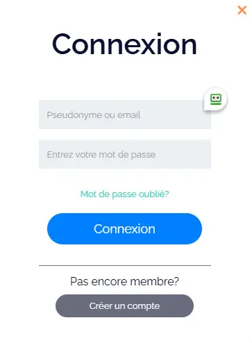 Connexion des membres du ASTRAL CASINO