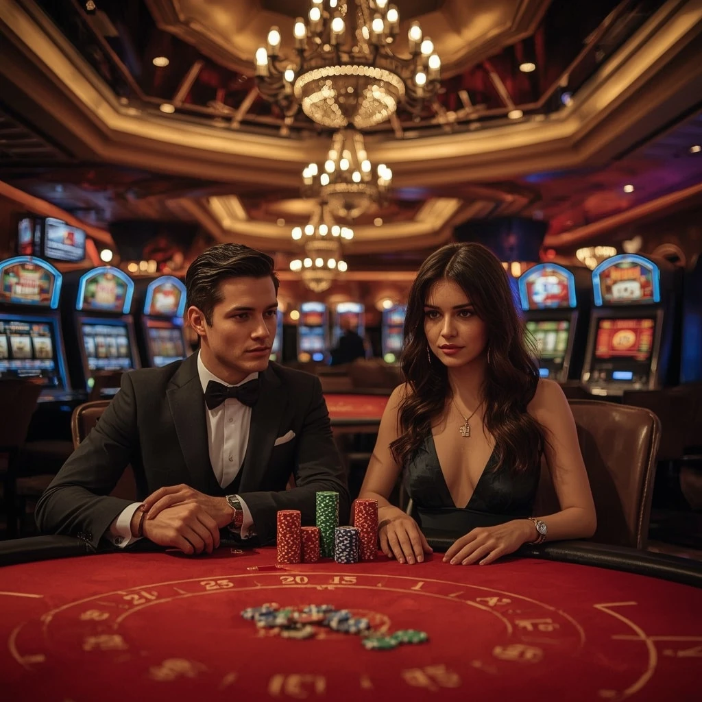 Deux joueurs de poker dans un ASTRAL CASINO